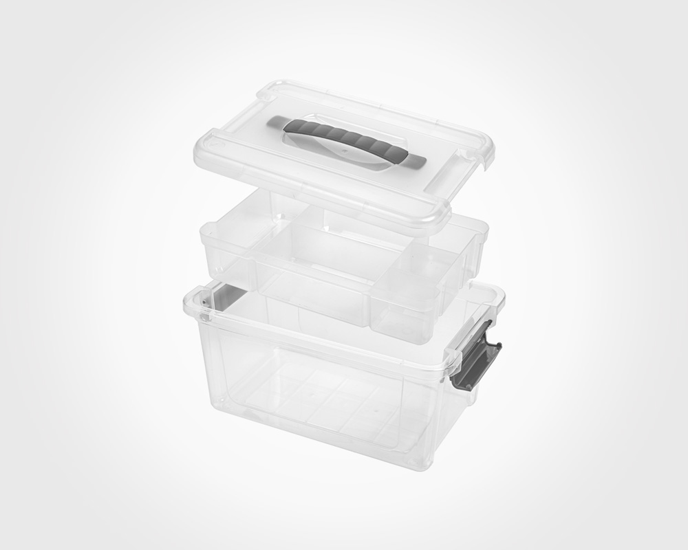 علبة متعددة الاستخدام مستطيلة سعة ۵ لتر بفواصل داخلية