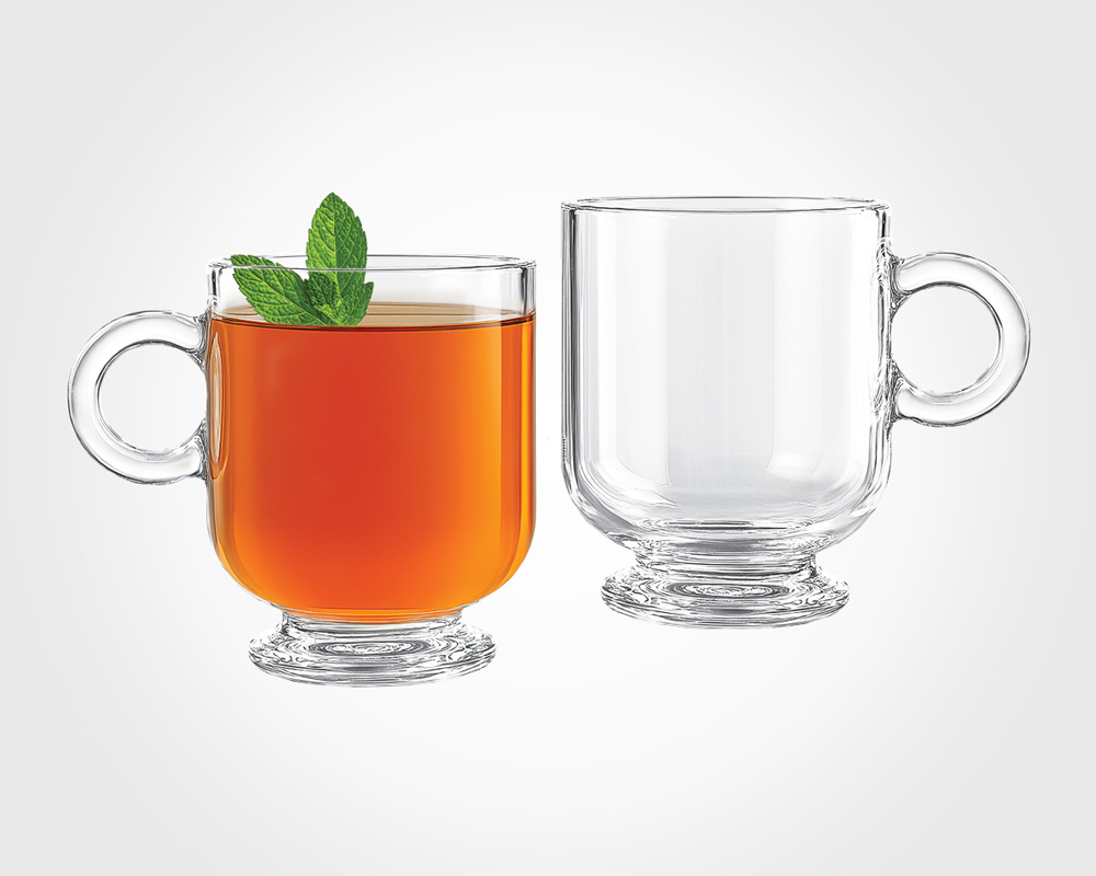 كلاص شاي زجاجي سعة ۲۲۰ سي سي