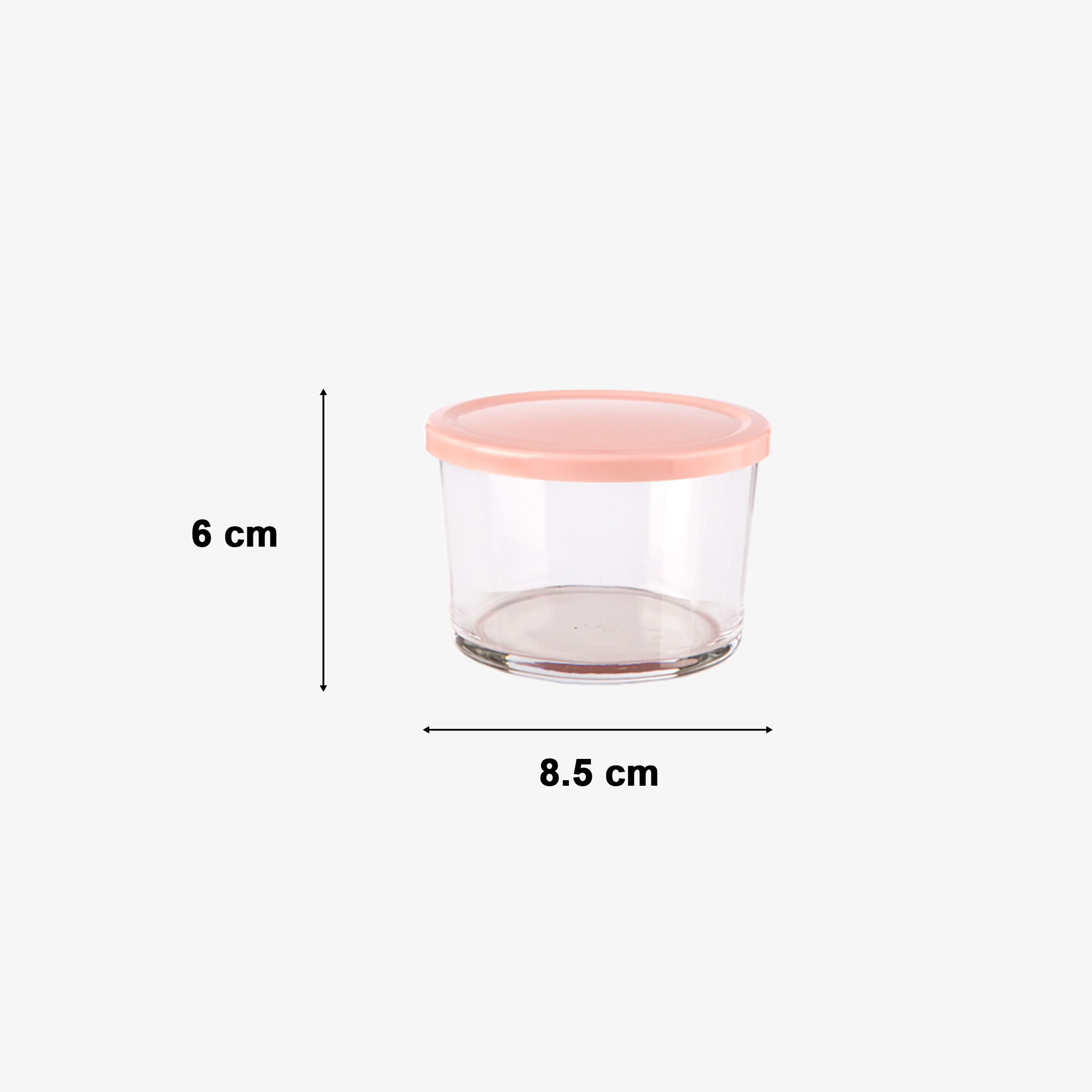 GLASS CONTAINER WITH LID 190 ML