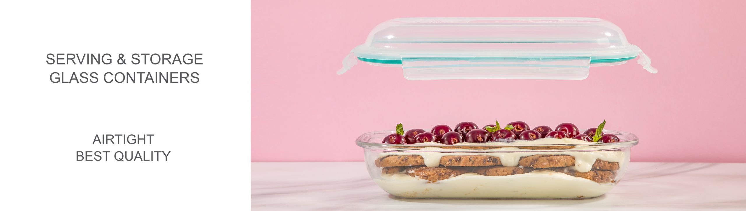 OVAL GLASS CONTAINER-serving & storage 500 ML