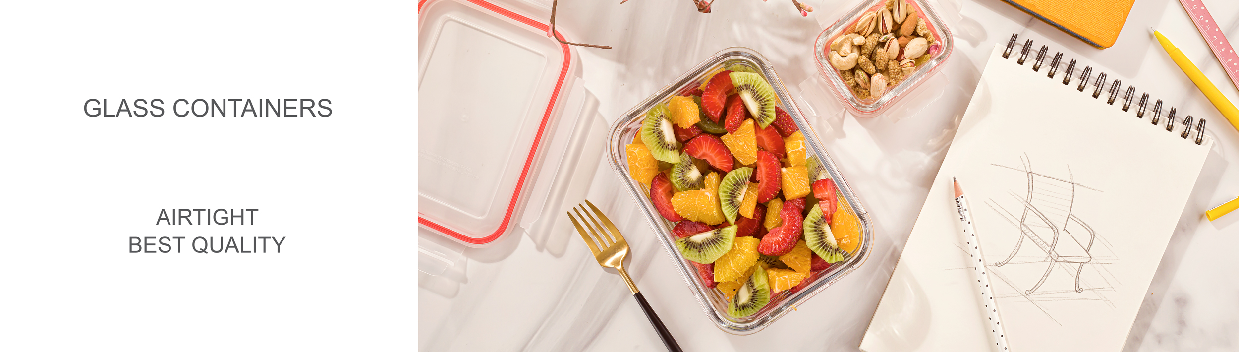 GLASS CONTAINER 850 ML