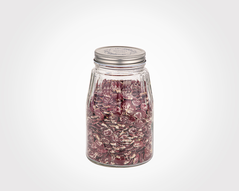 GLASS JAR WITH METAL LID SIZE 2