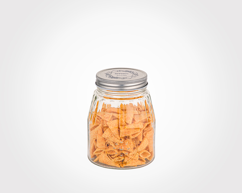 GLASS JAR WITH METAL LID SIZE 3