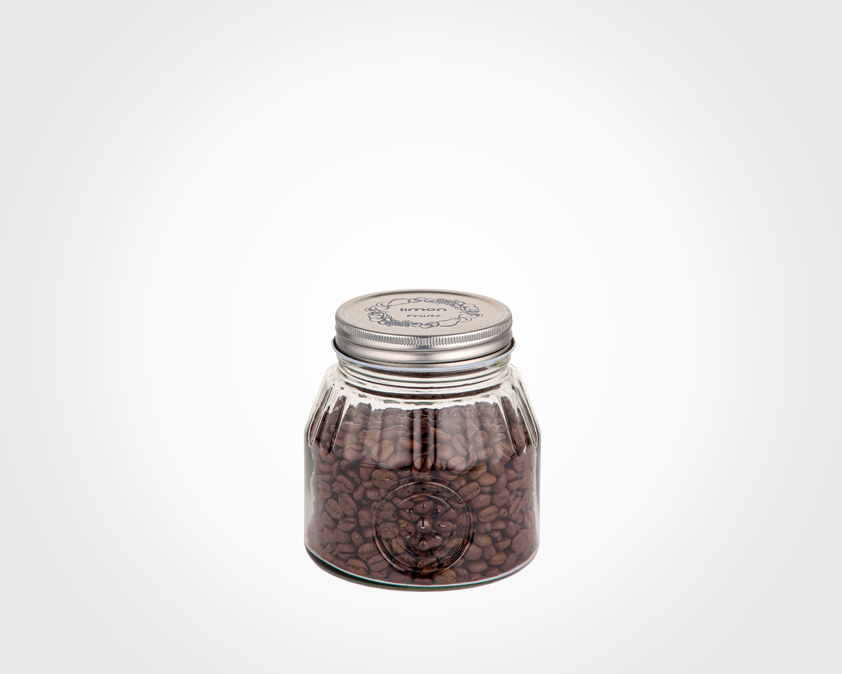 GLASS JAR WITH METAL LID SIZE 4