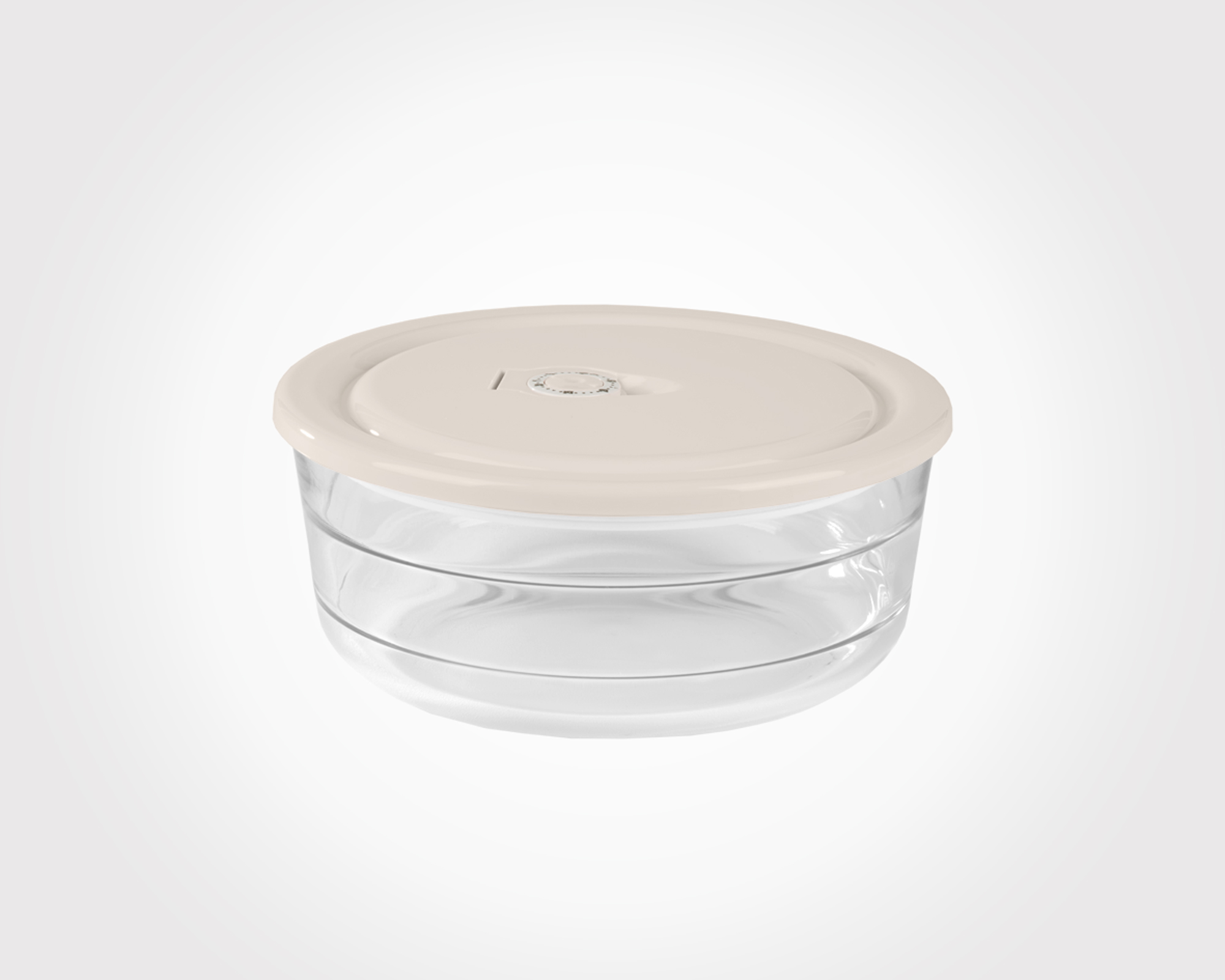 VACCUM GLASS BOWL-dated lid NO.1