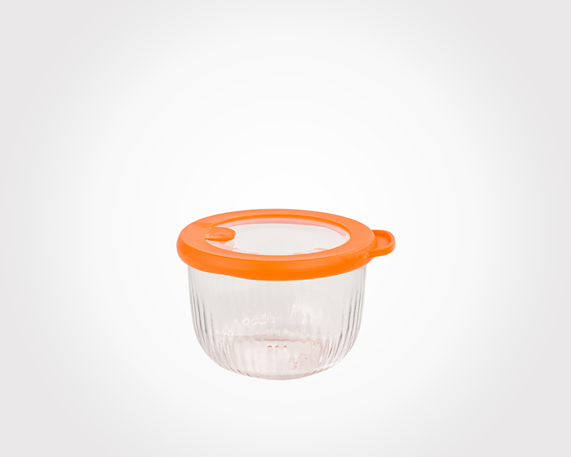 GLASS BOWL WITH VENTED LID 470 ML