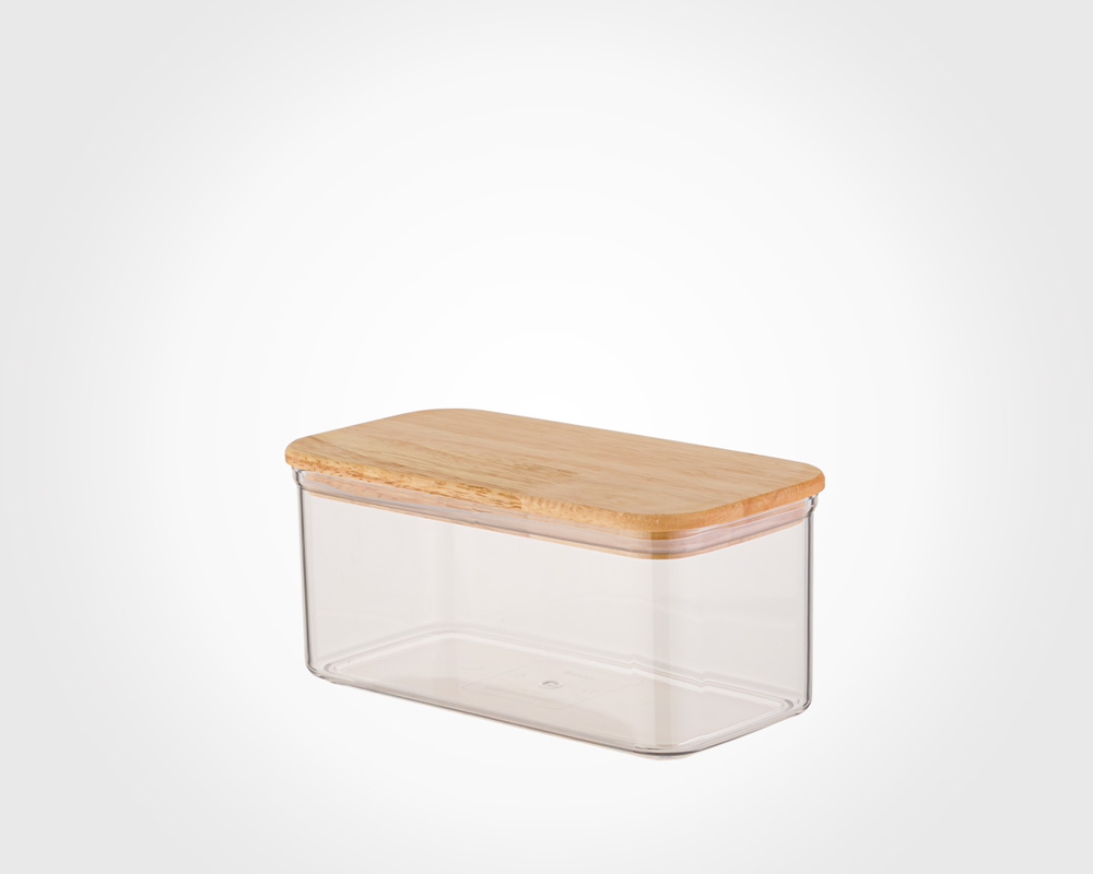 SARINA RECTANGLE CANISTER WITH WOODEN LID NO.3