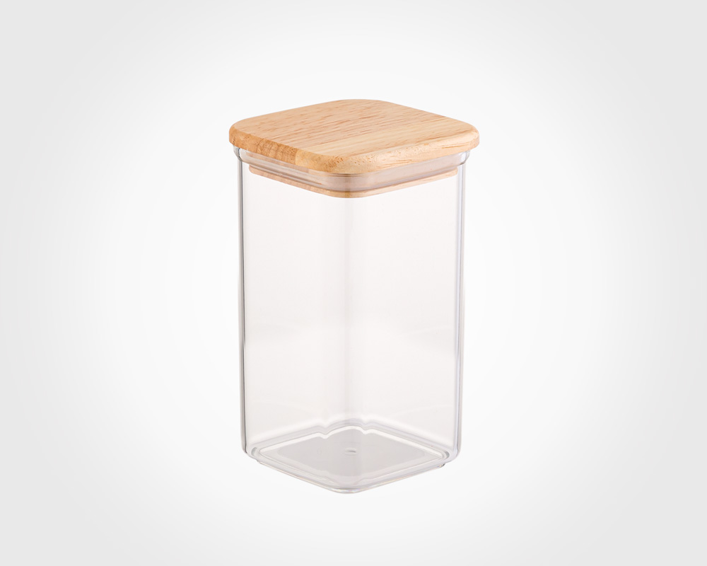 Sarina spice canister with wooden lid NO.1