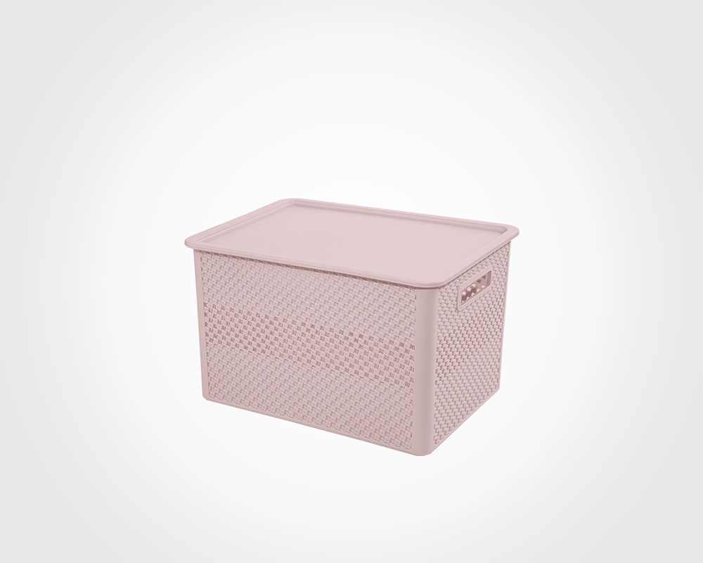 LARGE BOX WITH LID KNIT DESIGN