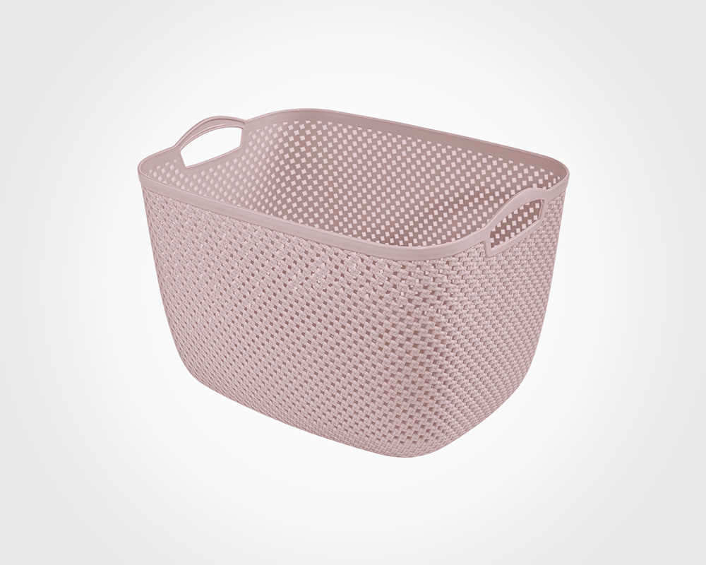 RECTANGLE KNIT LAUNDRY BASKET