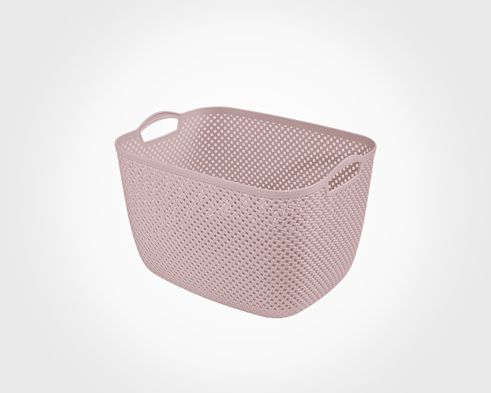 Rectangle laundry basket knit design