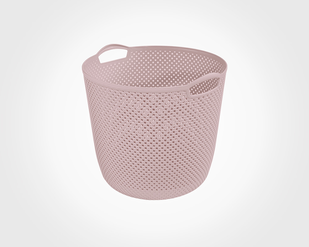 ROUND KNIT LAUNDRY BASKET