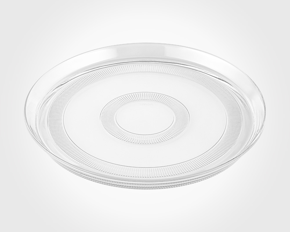 Round glass platter 33cm