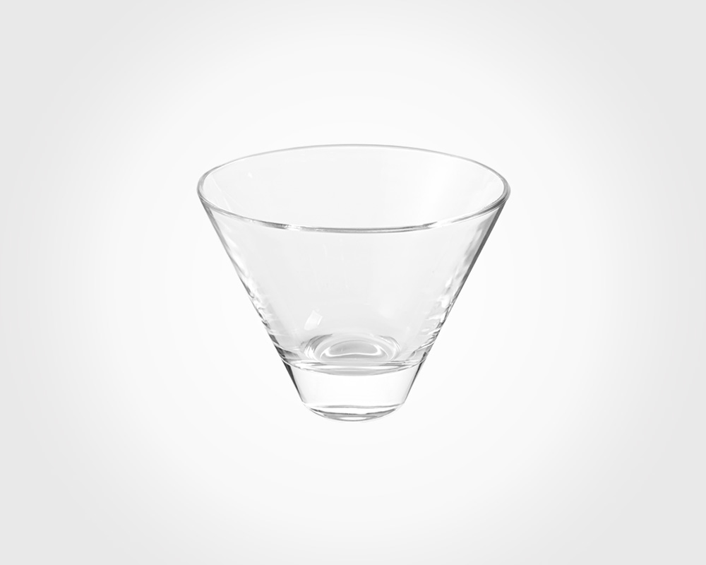 Small glass serving bowl