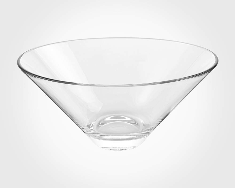 Glass serving bowl