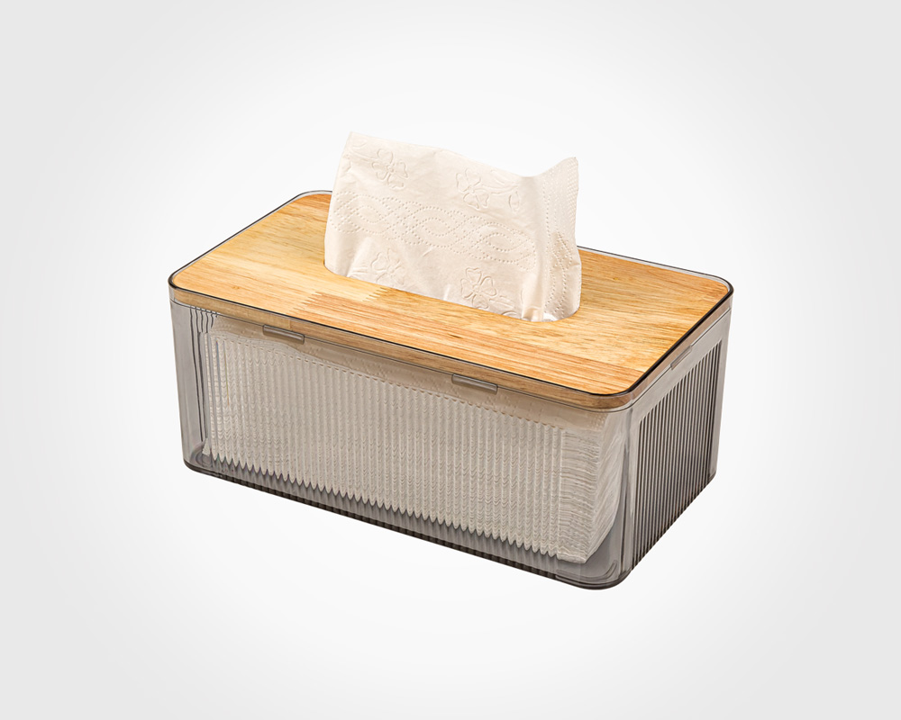 WOODEN TOP TISSUE BOX